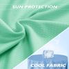 TACVASEN Women's UPF 50+ Hoodies Shirts UV Protection Breathable Hoody Jackets with Thumb Holes, Mint Green, 2XL view 4