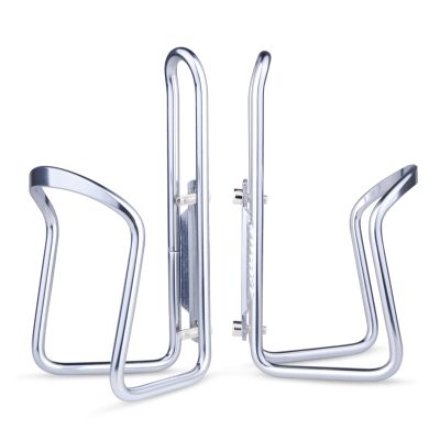 FiveBox Bike Water Bottle Cage, 2Pack Cycling Bicycle Water Bottle Cage Holder Bracket for Mountain Bike MTB Road Bike, Bike Accessories, Made of Lightweight Aluminum Alloy (Silver)
