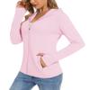 TACVASEN SPF Jackets for Women with Pockets Sun Protection Traveling Rash Guard Hoodie Shirts, Light Pink, S view 1