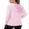TACVASEN SPF Jackets for Women with Pockets Sun Protection Traveling Rash Guard Hoodie Shirts, Light Pink, S view 2