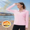 TACVASEN SPF Jackets for Women with Pockets Sun Protection Traveling Rash Guard Hoodie Shirts, Light Pink, S view 3
