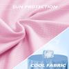 TACVASEN SPF Jackets for Women with Pockets Sun Protection Traveling Rash Guard Hoodie Shirts, Light Pink, S view 4