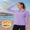 TACVASEN Women's Lightweight Jacket UPF 50+ Breathable Sun Protection Zip Up Hoodies Rash Guard, Light Purple, M view 3