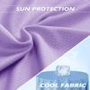 TACVASEN Women's Lightweight Jacket UPF 50+ Breathable Sun Protection Zip Up Hoodies Rash Guard, Light Purple, M view 4