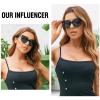DUCO Retro Oversized Hexagonal Polarized Sunglasses for Women Men Trendy Shades UV400 Protection Designer Sun Glasses DC1108 view 2