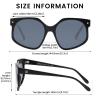 DUCO Retro Oversized Hexagonal Polarized Sunglasses for Women Men Trendy Shades UV400 Protection Designer Sun Glasses DC1108 view 3