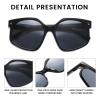 DUCO Retro Oversized Hexagonal Polarized Sunglasses for Women Men Trendy Shades UV400 Protection Designer Sun Glasses DC1108 view 4