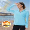 TACVASEN Women's Sun Protection Jackets UV Protection Hoodies Quick Dry Ligthweight with Thumb Holes, Light Blue, M view 3