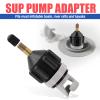 2Pack SUP Pump Adaptor, Universal Inflatable Boat SUP Pump Converter Air Valve Adapter Pumping Head Connector for Stand Up Paddle Board/Dinghy/Paddling Pool/Kayak/Inflator Bed/Rowing Boat (Black) view 2