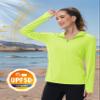 TACVASEN SPF Jackets for Women with Pockets Sun Protection Traveling Rash Guard Hoodie Shirts, F-Green, S view 3