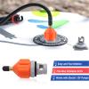 2Pack SUP Pump Adaptor, Universal Inflatable Boat SUP Pump Converter Air Valve Adapter Pumping Head Connector for Stand Up Paddle Board/Dinghy/Paddling Pool/Kayak/Inflator Bed/Rowing Boat (Orange) view 2