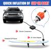 2Pack SUP Pump Adaptor, Universal Inflatable Boat SUP Pump Converter Air Valve Adapter Pumping Head Connector for Stand Up Paddle Board/Dinghy/Paddling Pool/Kayak/Inflator Bed/Rowing Boat (Orange) view 3