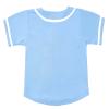 babyhealthy Kids Baseball Jersey Button Down Hip Hop Personalized Sport T Shirts Tops for Boys Girls Sky Blue view 3