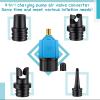 Treela Inflatable Air Pump Adaptor Compatible with SUP Inflatable Car Air Compressor Valve Adaptor with 9 Valve Nozzle for Paddle Board Boat(Classic,Orange, Blue) view 3