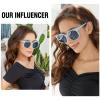 DUCO Retro Oversized Hexagonal Polarized Sunglasses for Women Men Trendy Shades UV400 Protection Designer Sun Glasses DC1108 view 2