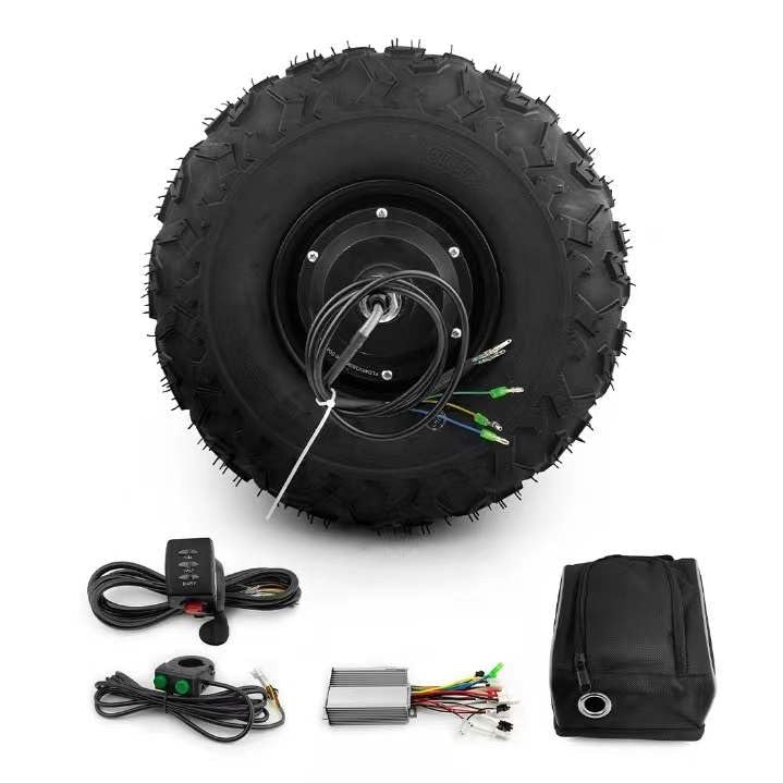 350W Brushless Geared Hub Motor With 14.5 Inch 145/70-6 Off Road Tire For Electric Trolley Wheelbarrow Scooter(24V 350W)