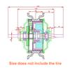 350W Brushless Geared Hub Motor With 14.5 Inch 145/70-6 Off Road Tire For Electric Trolley Wheelbarrow Scooter(48V 350W) view 4