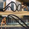 Battle Ropes for Home Gym Exercise - 1.5 Inch Diameter 40FT Length Workout Rope Training Exercise Ropes with Protective Sleeve, Heavy Battle Rope for Workout Exercise Fitness & Strength Training view 4