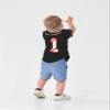 Toddler Baseball 1st Birthday Shirt Baby Boy Rookie of The Year One Year Old Gift V Neck Shirt Button Tee (Black 1,12 Months,12 Months,US,Age,Toddler,Male) view 3