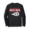Austria Soccer Fans Jersey - Austrian Flag Football Lovers Long Sleeve T-Shirt view 1