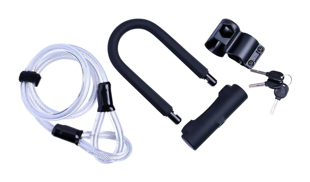U Lock for Bike,0.7Inch Diameter,Bicycle Locks Heavy Duty Anti Theft with Key.Bike U Lock with Cable and Key,Perfect for Mountain Bike,Road Bike,Electric Bike.Also Can Be Used As Motorcycle Lock.