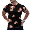 BAIKUTOUAN Cute Cartoon Axolotl Men's Short Sleeve Polo-Shirt Casual T-Shirts Slim Fit Summer Tops 2XL view 1