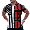 BAIKUTOUAN American Flag RED Remember Everyone Deployed Men's Short Sleeve Polo-Shirt Casual T-Shirts Slim Fit Summer Tops 4XL view 1