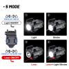 COSMOING Red Laser Light Combo, 800 Lumen USB Rechargeable Gun Flashlight Laser Sight Combo with Strobe Function for Pistol Handgun Rifles with Picatinny Rail Mount view 2