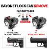 COSMOING Red Laser Light Combo, 800 Lumen USB Rechargeable Gun Flashlight Laser Sight Combo with Strobe Function for Pistol Handgun Rifles with Picatinny Rail Mount view 3
