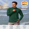 TACVASEN Running Shirts for Men Long Sleeve Uv Protection Shirts for Athletic Summer Tops for Mens Performance Rash Guard Dark Green M view 3