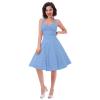 50s Dresses for Women Vintage Halter Polka Dot Cocktail Dresses 1950s Halter Rockabilly Dresses 50's 60's Prom Tea Party Swing Dresses Audrey Hepburn Prom Dress Blue Medium view 1