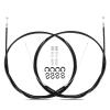 1 Pair Bike Brake Cable Set,Front and Rear Brake Cable,Universal Standard Bicycle Brake Cable for Mountain MTB Bike,Bike Brake Wire Set for Road Bike and Common Bike,Free End Caps accessories,Black view 1