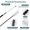 1 Pair Bike Brake Cable Set,Front and Rear Brake Cable,Universal Standard Bicycle Brake Cable for Mountain MTB Bike,Bike Brake Wire Set for Road Bike and Common Bike,Free End Caps accessories,Black view 3