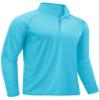 TACVASEN Long Sleeve Swim Shirts for UPF 50+ Sun Protection Running Shirts Quick Dry Rash Guard Outdoor 1/4 Zip Pullover T-Shirts Dry Fit Blue view 1