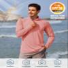TACVASEN Mens UV Sun Protection Shirts Running Gym Athletic Long Sleeve Shirts for Swim Rash Guard Workout Dry Fit T-Shirts Grey Pink XXL view 3