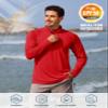 TACVASEN Shirts for Men Running 1/4 Zip Shirts Uv Protection Workout Hiking Mens Long Sleeve T Shirts Rash Guard Dry Fit Tomato Red Dry Fit L view 3