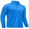 TACVASEN Mens Quarter Zip Pullover Rash Guard Shirt Long Sleeve Swim Dry Fit Shirts for Men Outdoor Shirts for Sun Hiking Shirts Azure view 1