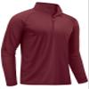 TACVASEN Mens Long Sleeve Quarter Zip Pullover Shirts Rash Guard Quick Dry Running for Men Sun Protection Swimming T-Shirts Wine Red view 1