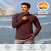 TACVASEN Mens Long Sleeve Quarter Zip Pullover Shirts Rash Guard Quick Dry Running for Men Sun Protection Swimming T-Shirts Wine Red view 3