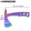 Master Cutlery Perfect Point Throwing Axes  Set of 2 - Rainbow TiNite Coated Stainless Steel Blades and Handles, Nylon Sheath, Full Tang, Well Balanced, Throwing Sport Axes  PP-107RB-2 view 2