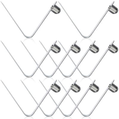 Anranmm 10 PCS Kayak Paddle Spring Snap Clips Stainless Steel Push Button Spring Clip Tube Locking Pin Clip for Camping Awning Tent Pole - Solid Single Pin