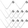 Anranmm 10 PCS Kayak Paddle Spring Snap Clips Stainless Steel Push Button Spring Clip Tube Locking Pin Clip for Camping Awning Tent Pole - Solid Single Pin view 1
