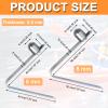 Anranmm 10 PCS Kayak Paddle Spring Snap Clips Stainless Steel Push Button Spring Clip Tube Locking Pin Clip for Camping Awning Tent Pole - Solid Single Pin view 2