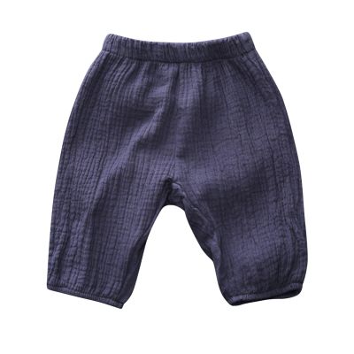 Toddler Kids Baby Boy Girl Cotton Linen Elastic Basic Harem Long Pants Bloomers Casual Infant Jean (Blue, 6-12 Months)