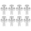 Motoforti 8pcs 8mm Brake Clutch Levers Cable Wire Adjuster Screw Bolt M8x1.25 for Motorcycle ATV UTV Bike Silver Tone view 1