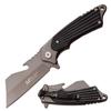 MTECH USA - Folding Knife - Grey TiNite Stainless Steel Blade w/Bottle Opener, Stainless Steel Handle w/Black G10 Scales, Pocket Clip, Liner Lock - EDC  MT-A1186GY, Multi view 1
