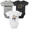 Wes and Willy Baby College Team 3 Pack of Cotton Rompers(Purdue Boilermakers, 6 Month) view 1