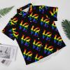 BAIKUTOUAN Love LGBT Gay Pride Men's Shirt Button Down Short Sleeve Hawaiian Shirts Top for Beach Business Casual XL view 3