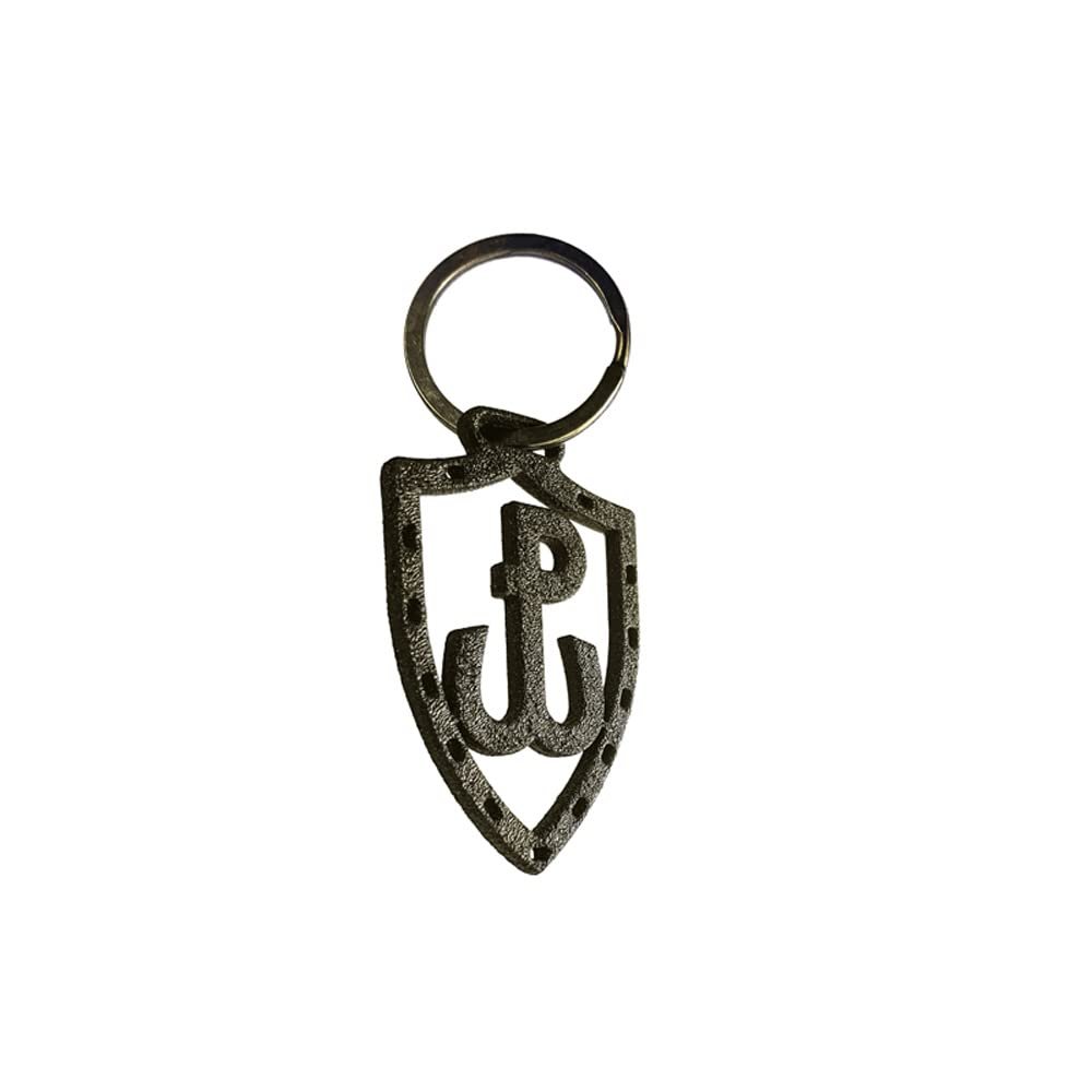 Avisa Stainless Steel Key Chain - 'Kotwica Symbol/Shield' (Golden)