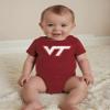 Wes and Willy Baby College Team 3 Pack of Cotton Rompers(Virginia Tech, 6 Month) view 2
